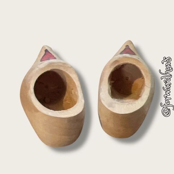 Bundle Sale 3 for $15 | Vintage Handmade Wooden Shoes - Dated 1979 - Picture 4 of 8